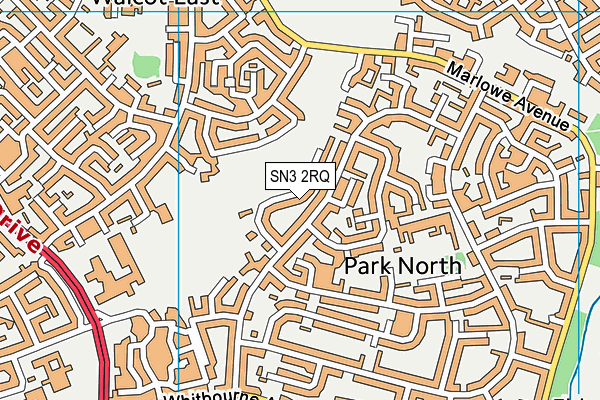 SN3 2RQ map - OS VectorMap District (Ordnance Survey)