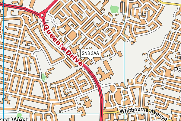 SN3 3AA map - OS VectorMap District (Ordnance Survey)