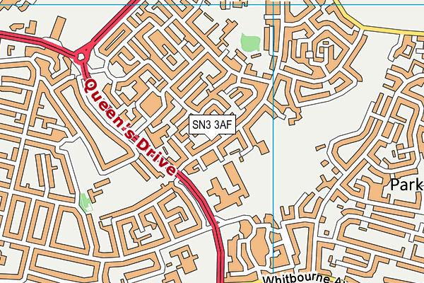 SN3 3AF map - OS VectorMap District (Ordnance Survey)