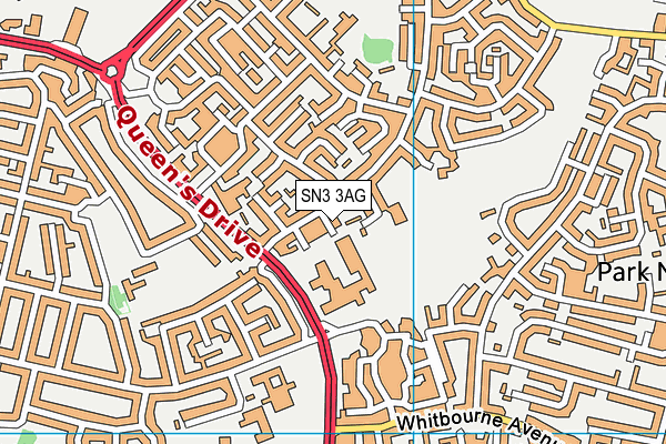 SN3 3AG map - OS VectorMap District (Ordnance Survey)