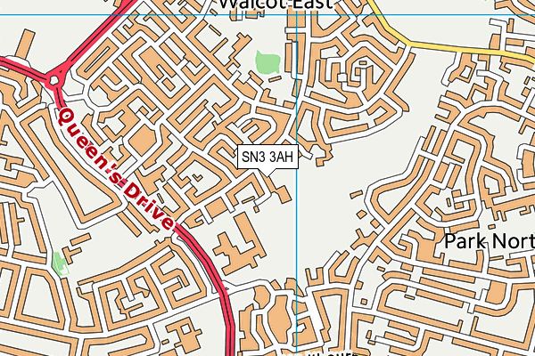 Shrewsbury Road Recreation Ground map (SN3 3AH) - OS VectorMap District (Ordnance Survey)