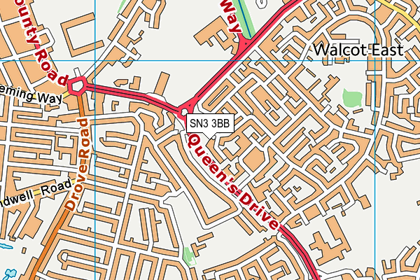 SN3 3BB map - OS VectorMap District (Ordnance Survey)