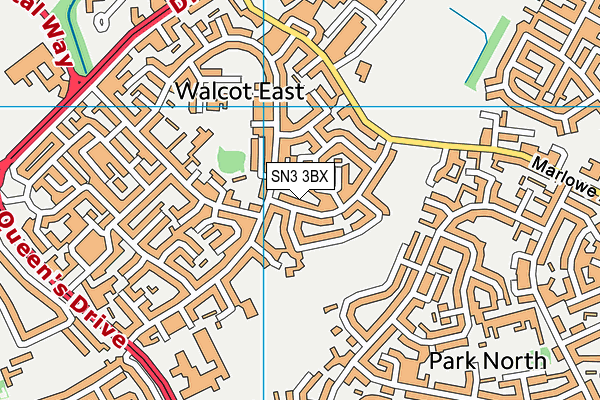 SN3 3BX map - OS VectorMap District (Ordnance Survey)