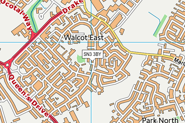 SN3 3BY map - OS VectorMap District (Ordnance Survey)