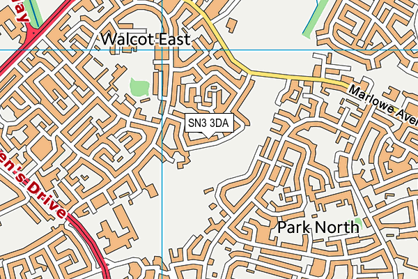 SN3 3DA map - OS VectorMap District (Ordnance Survey)