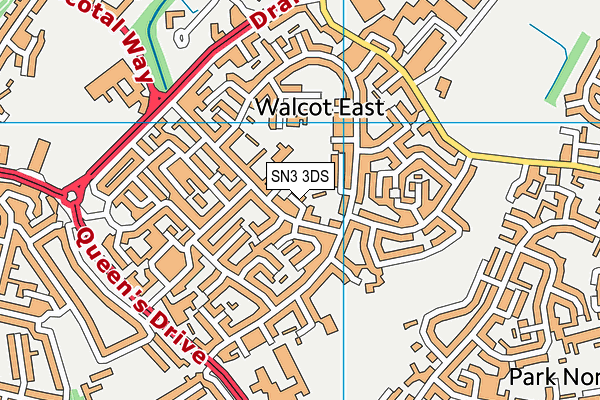 SN3 3DS map - OS VectorMap District (Ordnance Survey)