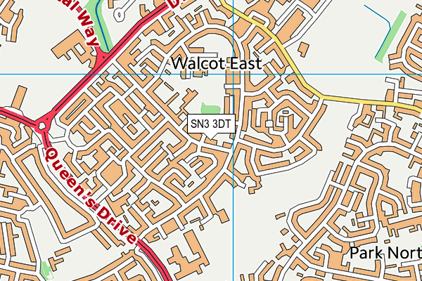SN3 3DT map - OS VectorMap District (Ordnance Survey)