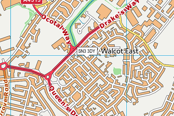 SN3 3DY map - OS VectorMap District (Ordnance Survey)