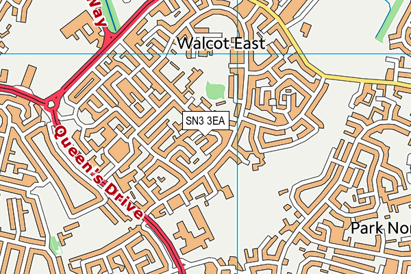 SN3 3EA map - OS VectorMap District (Ordnance Survey)