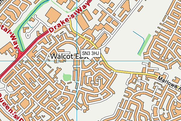 SN3 3HJ map - OS VectorMap District (Ordnance Survey)