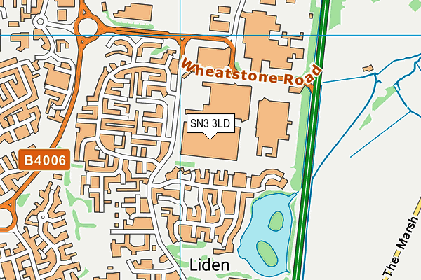 SN3 3LD map - OS VectorMap District (Ordnance Survey)