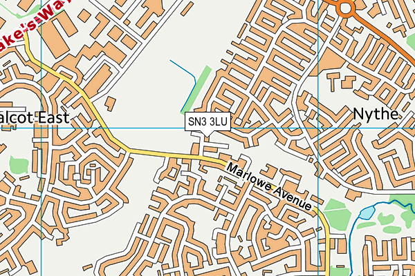 SN3 3LU map - OS VectorMap District (Ordnance Survey)