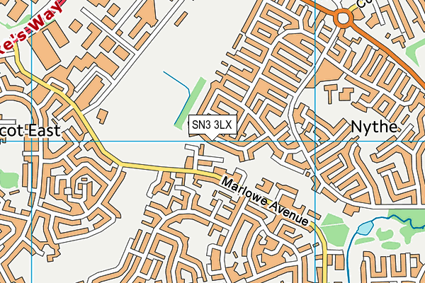 SN3 3LX map - OS VectorMap District (Ordnance Survey)