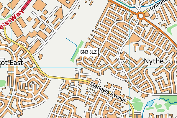 SN3 3LZ map - OS VectorMap District (Ordnance Survey)