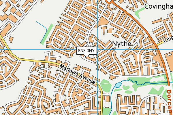 SN3 3NY map - OS VectorMap District (Ordnance Survey)