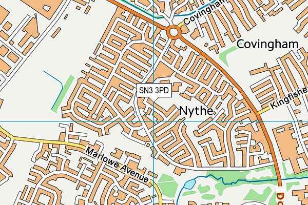 SN3 3PD map - OS VectorMap District (Ordnance Survey)