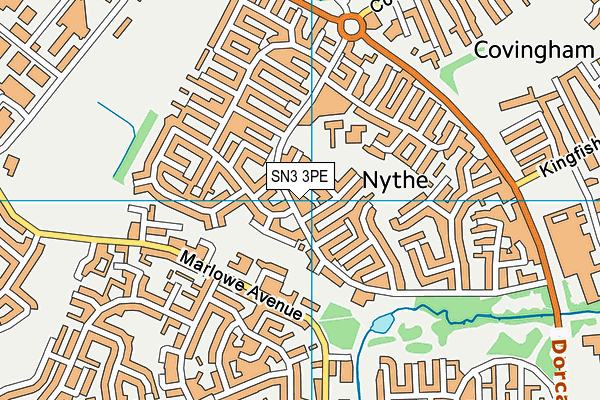 SN3 3PE map - OS VectorMap District (Ordnance Survey)