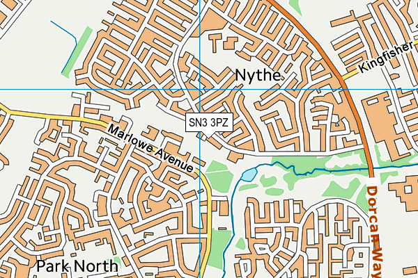 SN3 3PZ map - OS VectorMap District (Ordnance Survey)