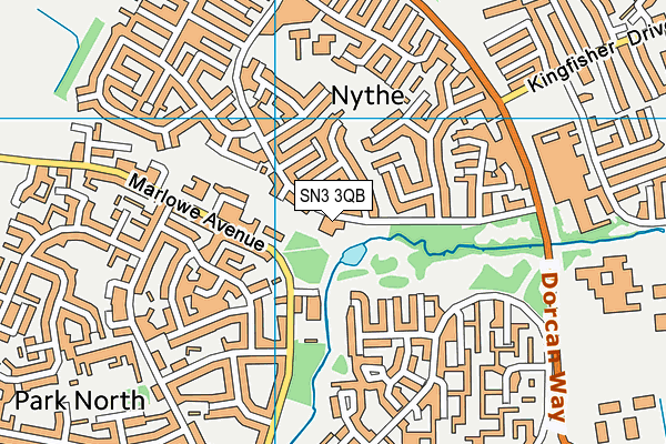 SN3 3QB map - OS VectorMap District (Ordnance Survey)