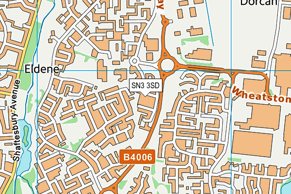 SN3 3SD map - OS VectorMap District (Ordnance Survey)