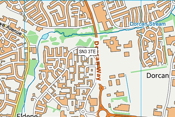 SN3 3TE map - OS VectorMap District (Ordnance Survey)