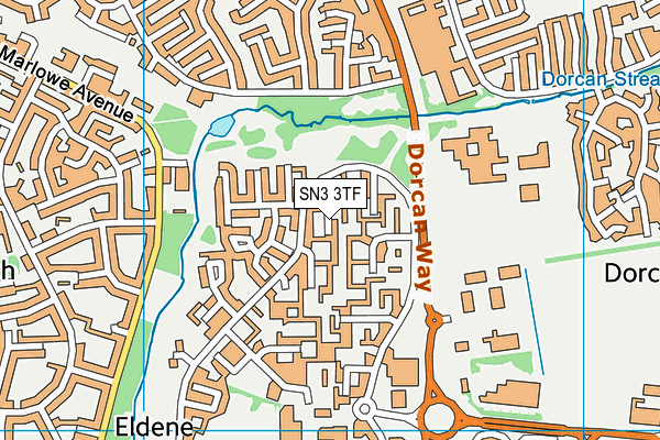 SN3 3TF map - OS VectorMap District (Ordnance Survey)