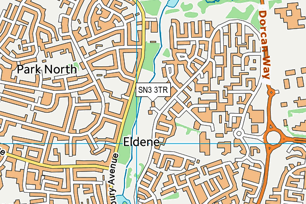 SN3 3TR map - OS VectorMap District (Ordnance Survey)