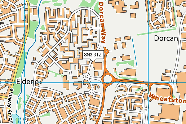 SN3 3TZ map - OS VectorMap District (Ordnance Survey)