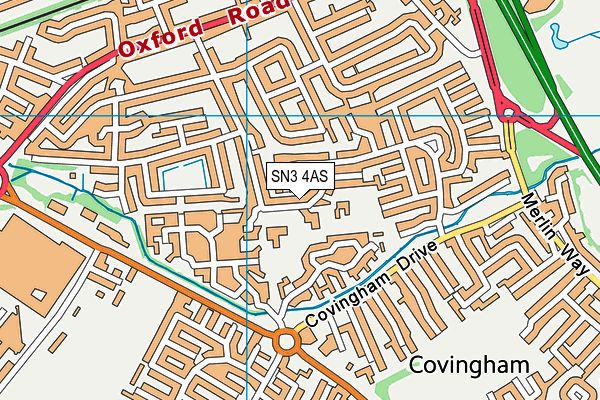 SN3 4AS map - OS VectorMap District (Ordnance Survey)
