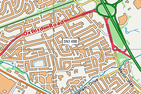 SN3 4BB map - OS VectorMap District (Ordnance Survey)