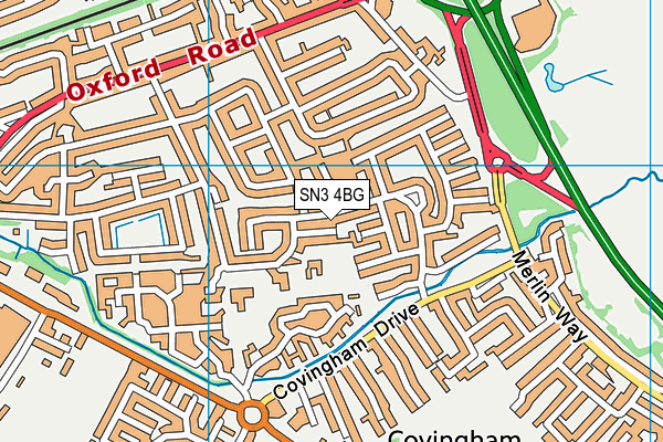 SN3 4BG map - OS VectorMap District (Ordnance Survey)