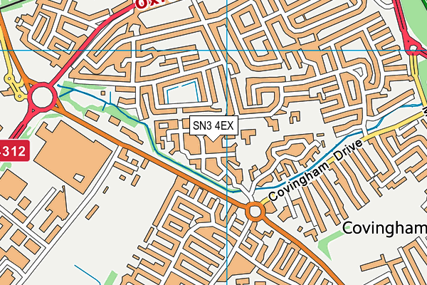SN3 4EX map - OS VectorMap District (Ordnance Survey)