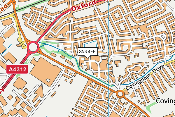 SN3 4FE map - OS VectorMap District (Ordnance Survey)