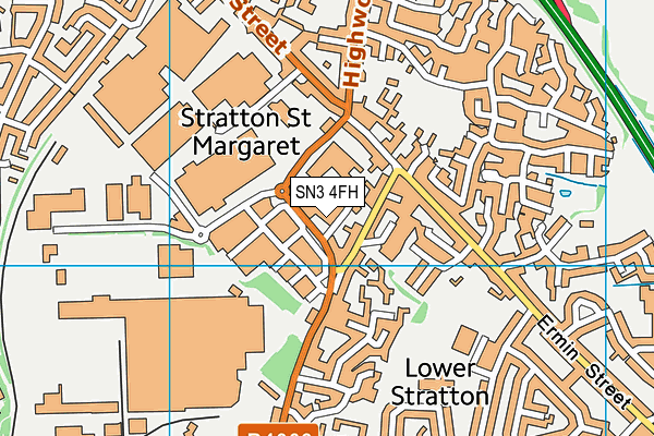 SN3 4FH map - OS VectorMap District (Ordnance Survey)