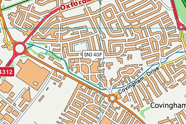 SN3 4GF map - OS VectorMap District (Ordnance Survey)