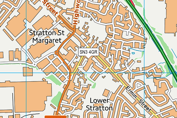 SN3 4GR map - OS VectorMap District (Ordnance Survey)