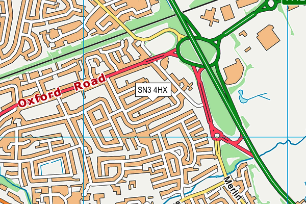 SN3 4HX map - OS VectorMap District (Ordnance Survey)