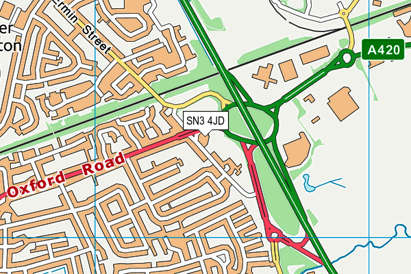 SN3 4JD map - OS VectorMap District (Ordnance Survey)