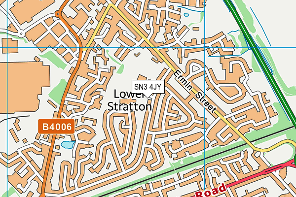 Grange Leisure Centre map (SN3 4JY) - OS VectorMap District (Ordnance Survey)