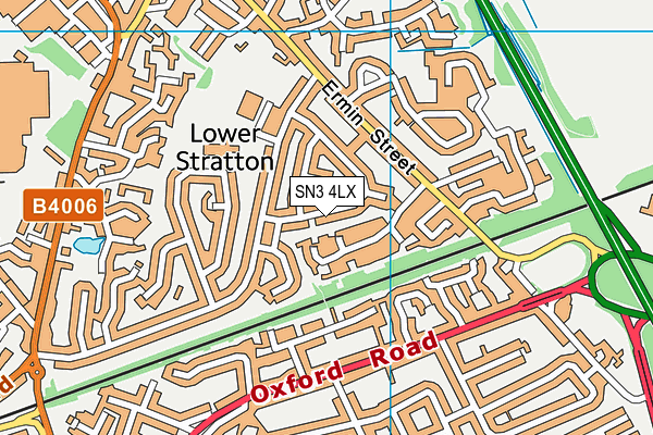 SN3 4LX map - OS VectorMap District (Ordnance Survey)