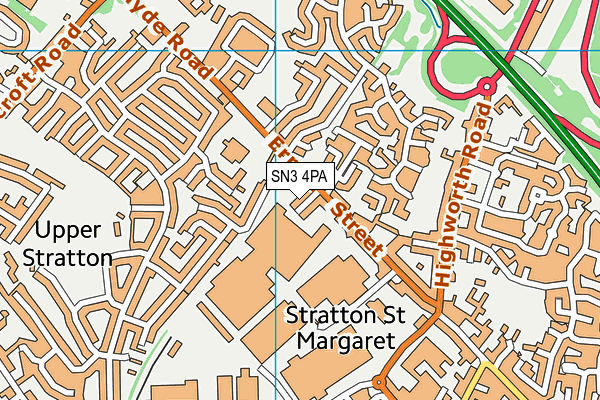 SN3 4PA map - OS VectorMap District (Ordnance Survey)