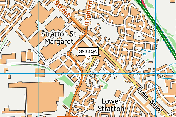SN3 4QA map - OS VectorMap District (Ordnance Survey)