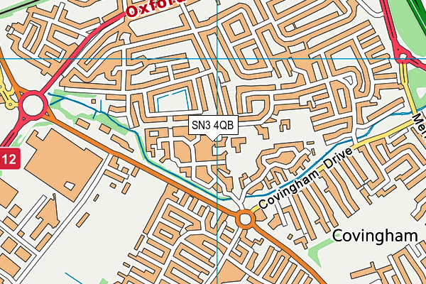 SN3 4QB map - OS VectorMap District (Ordnance Survey)