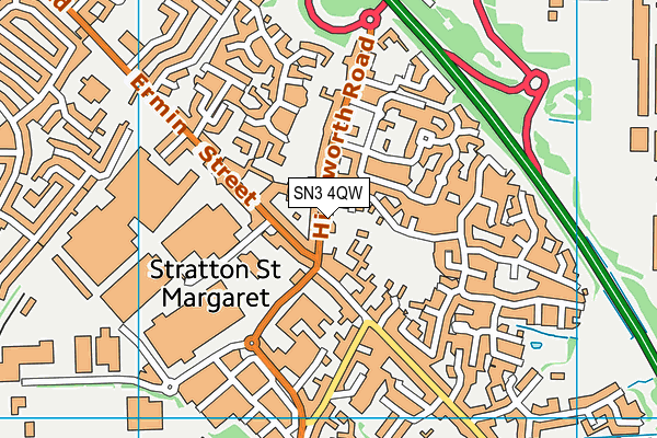 SN3 4QW map - OS VectorMap District (Ordnance Survey)
