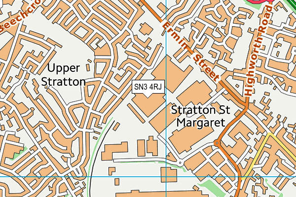 SN3 4RJ map - OS VectorMap District (Ordnance Survey)