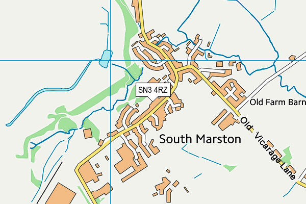 SN3 4RZ map - OS VectorMap District (Ordnance Survey)