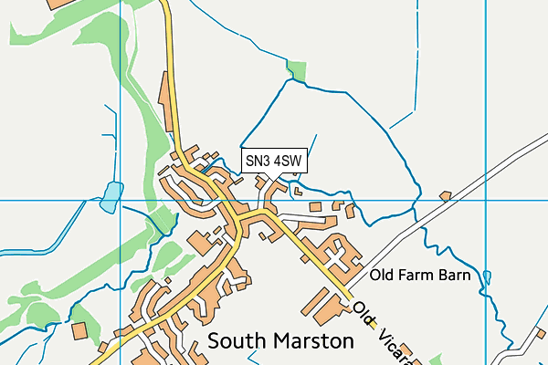 SN3 4SW map - OS VectorMap District (Ordnance Survey)