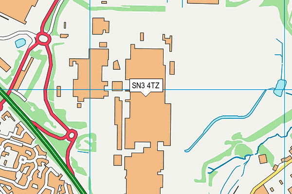 SN3 4TZ map - OS VectorMap District (Ordnance Survey)