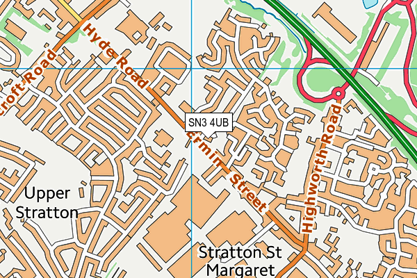 SN3 4UB map - OS VectorMap District (Ordnance Survey)