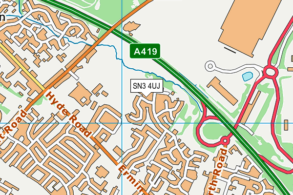 SN3 4UJ map - OS VectorMap District (Ordnance Survey)